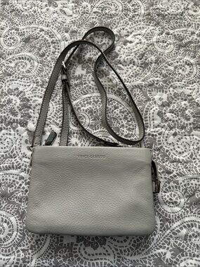 Vince Camuto Gray Pebble Leather Crossbody